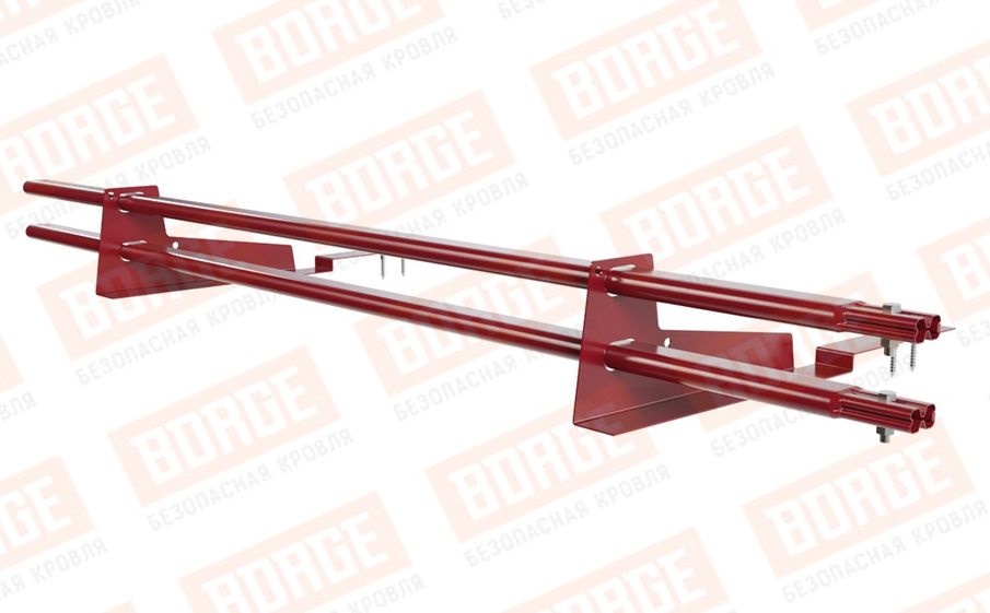 Снегозадержатель трубчатый Borge для кровли из композитной черепицы оцинкованный RAL 3003, 1,5 м