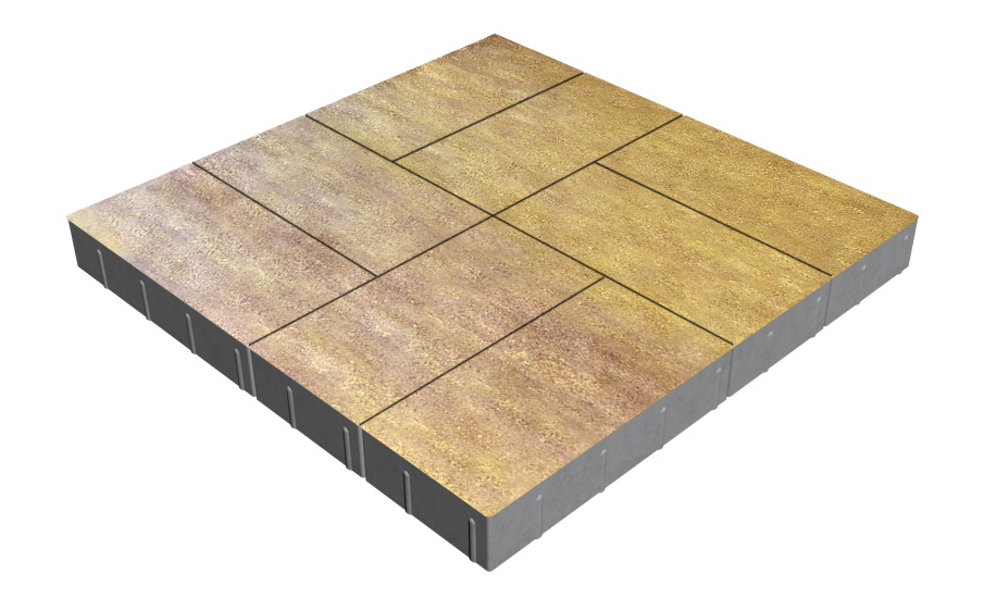 Плитка тротуарная SteinRus Грас Б.4.П.8, гладкая, Брайс, 400*200*80 мм