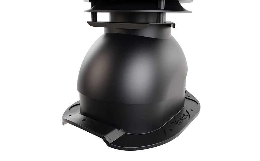 Выход вентиляции канализации Viotto для металлочерепицы Адаманте d=110 мм утепленный, RAL 9005 черный