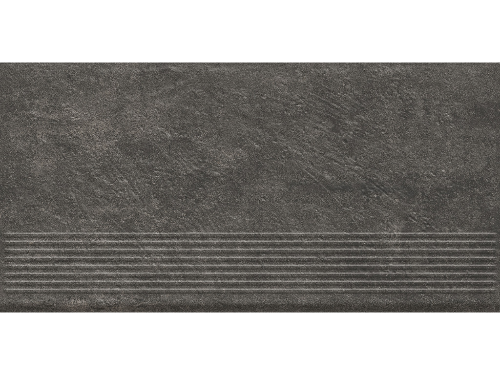 Клинкерная ступень с насечками Paradyz Carrizo, Bazalt, 600*300*8,5 мм