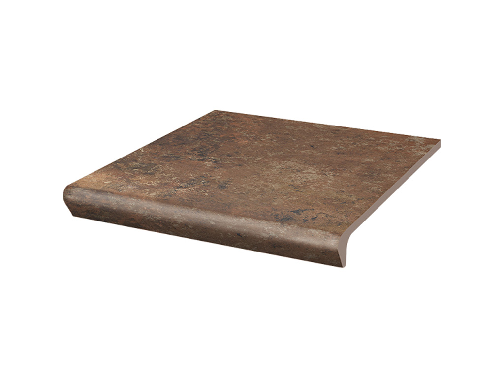 Клинкерная ступень с капиносом Paradyz Arteon, Rosso, 330*300*11 мм