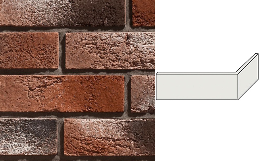 Декоративный кирпич Leonardo Stone угловой элемент Бремен 191/80*65*11 мм 408