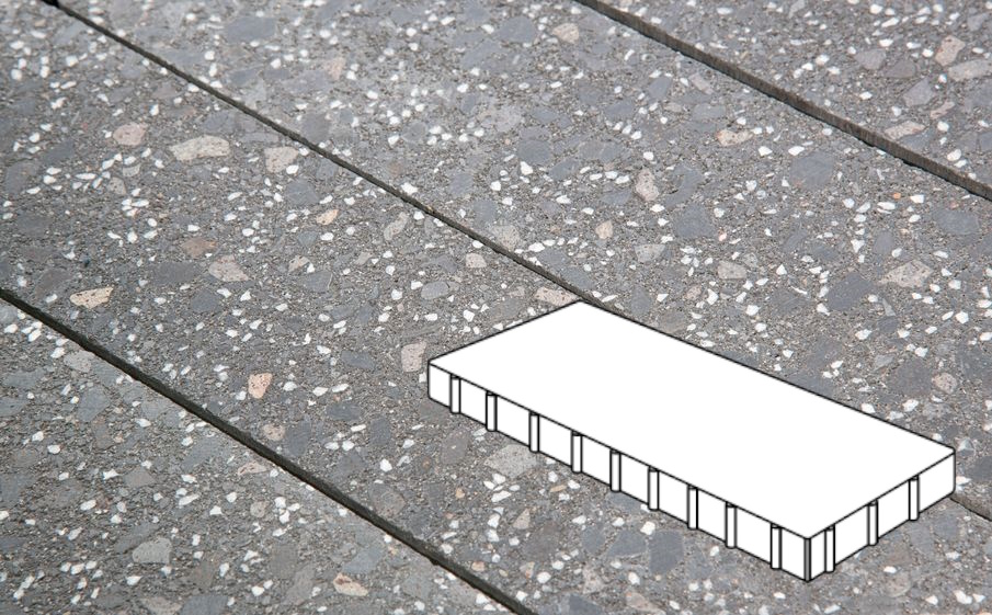 Плитка тротуарная Готика Granite FINO, Плита Б.8.П.8, Ильменит 800*400*80 мм