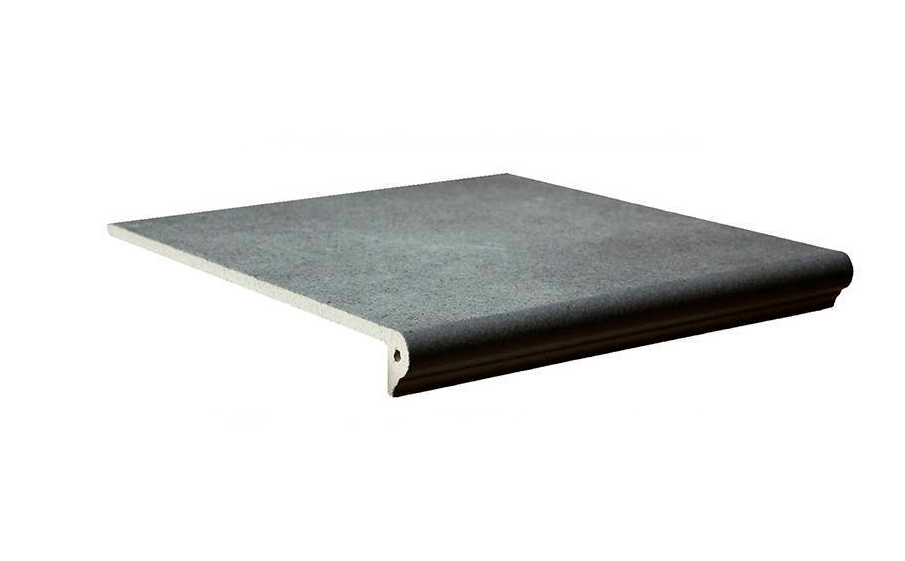 Клинкерная ступень-флорентинер Interbau Alpen антрацит 058, 310*320*8 мм