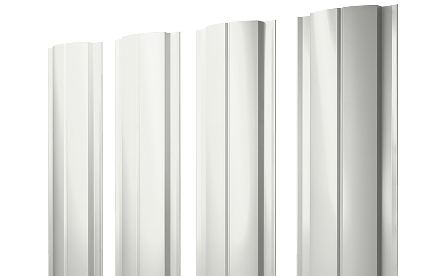 Штакетник Полукруглый Slim 0,4 PE RAL 9003 сигнальный белый