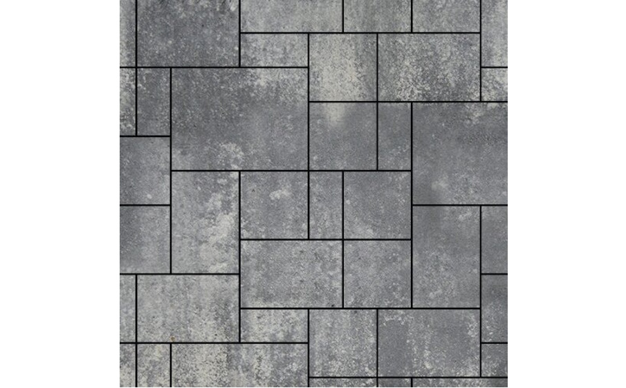 Плитка тротуарная SteinRus, Инсбрук Альпен Б.7.Псм.6, гладкая, ColorMix Актау, толщина 60 мм