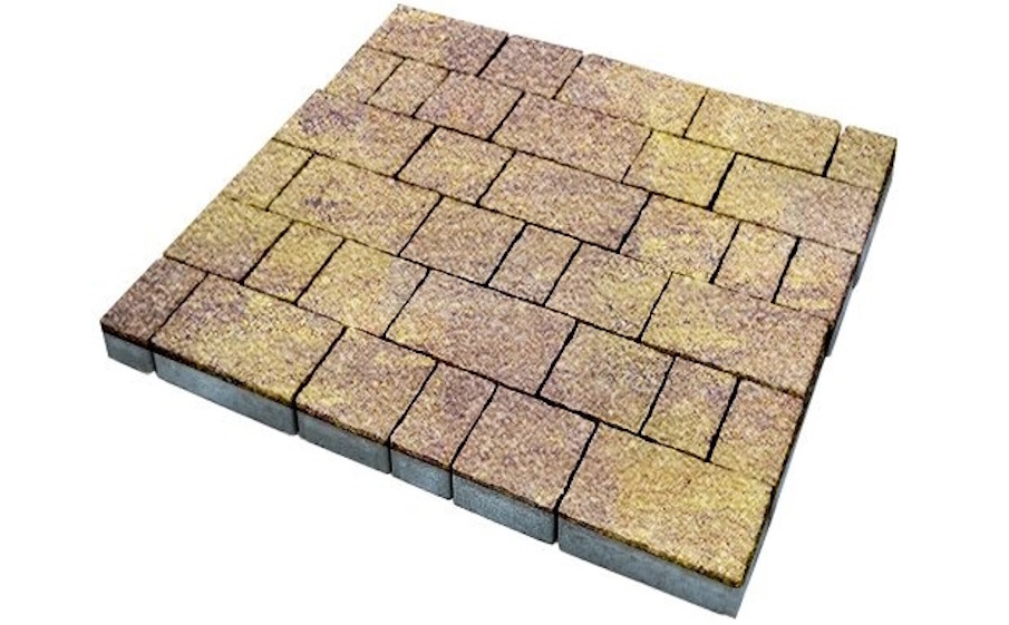 Плитка тротуарная SteinRus Старый город Б.2.Фсм.6, Native, ColorMix Тахель, толщина 60 мм