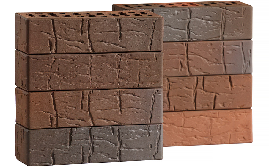 Кирпич облицовочный VOLGABRICK №70/90 флэш рустированный 250*85*65 мм