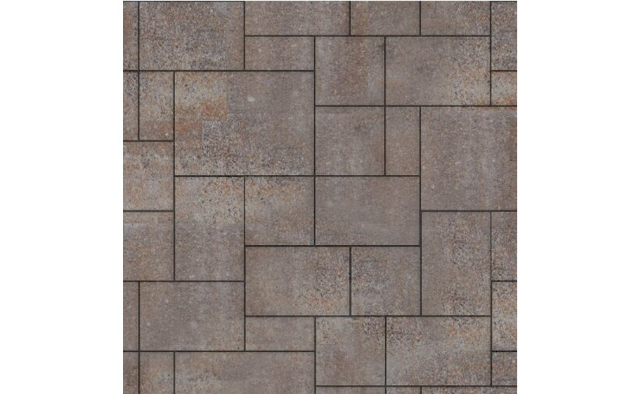 Плитка тротуарная SteinRus, Инсбрук Альпен Б.7.Псм.6, гладкая, ColorMix Берилл, толщина 60 мм