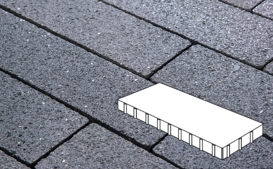 Плитка тротуарная Готика, City Granite FINERRO, Плита Б.9.П.10, Амфиболит, 900*300*100 мм