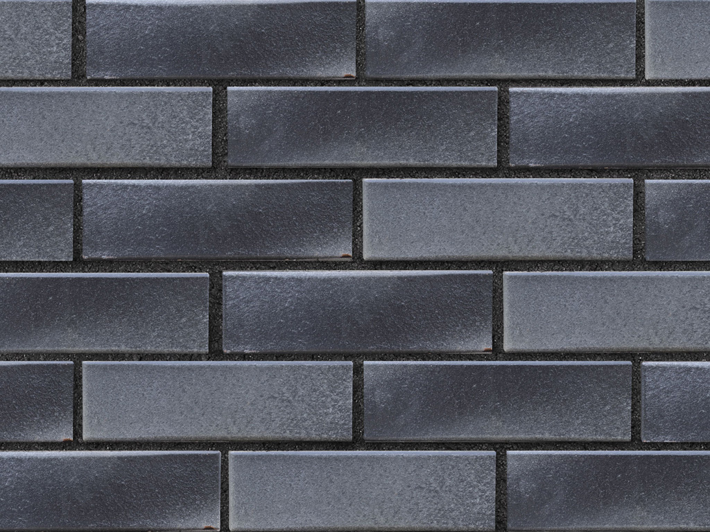 Кирпич клинкерный ЛСР Берген черно-серебристый гладкий, 250*85*65 мм