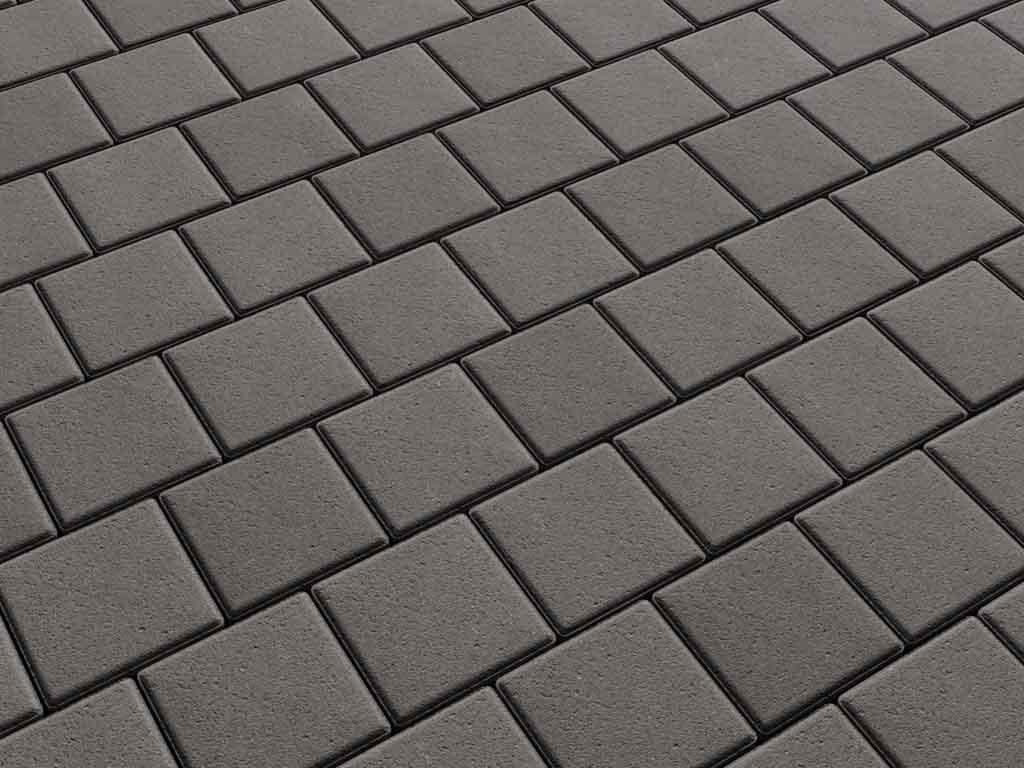 Плитка тротуарная Квадрат А.3.К.4 стандарт гладкий черный, 100*100*40 мм 