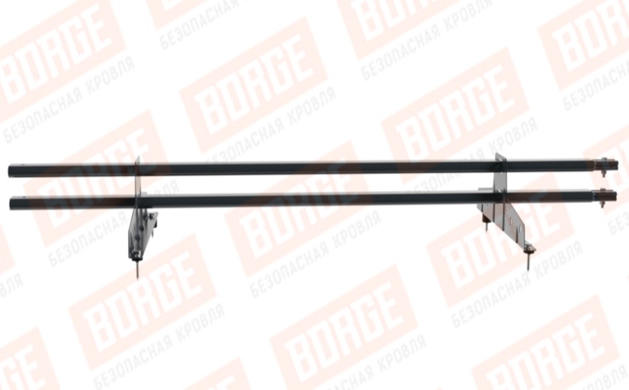 Снегозадержатель трубчатый Borge для кровли из металлочерепицы, профнастила, материалов на основе битума оцинкованный RAL 7016, 1,5 м