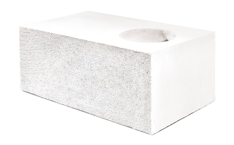 Газобетонный O-блок ISTKULT D500, 1 отверстие D 160 мм, 300*250*500 мм