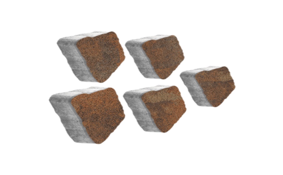 Плитка тротуарная Антик А.3.А.4 листопад гранит клен, комплект 5 шт, толщина 40 мм