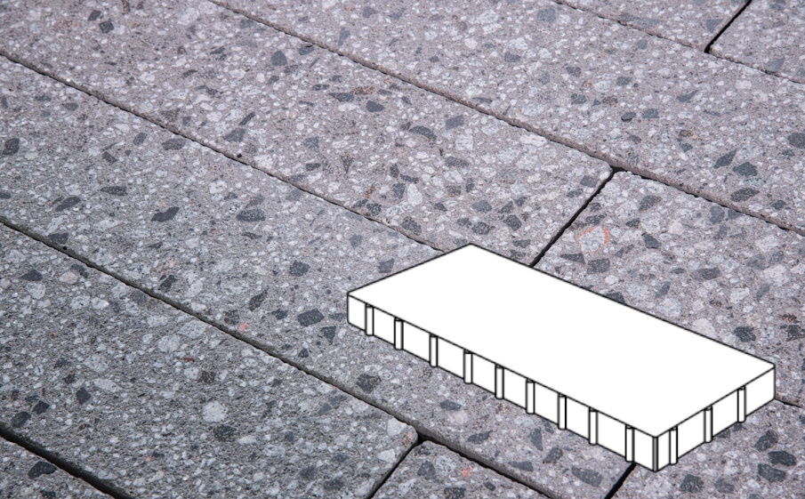 Плитка тротуарная Готика Granite FINERRO, Плита Б.9.П.8, Галенит 900*300*80 мм