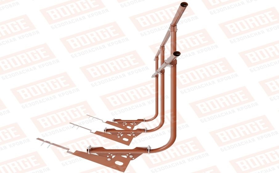 Кровельное ограждение Borge для черепичной кровли оцинкованное RAL 8004, 300*120 см