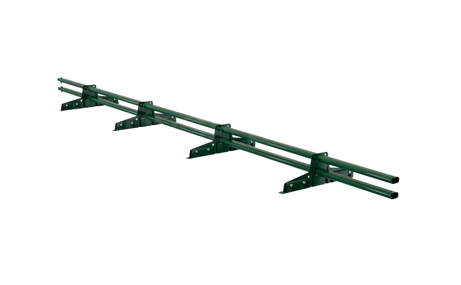 Комплект трубчатого снегозадержания Borge для фальцевой кровли 3 м, темно-зеленый