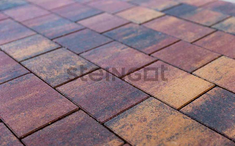 Плитка тротуарная Steingot Color Mix, Новый город, Блэнд, толщина 100 мм