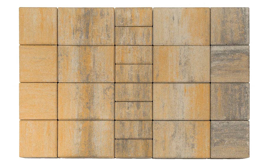 Плитка тротуарная BRAER Мозаика Color Mix 25 Песчаник, толщина 60 мм