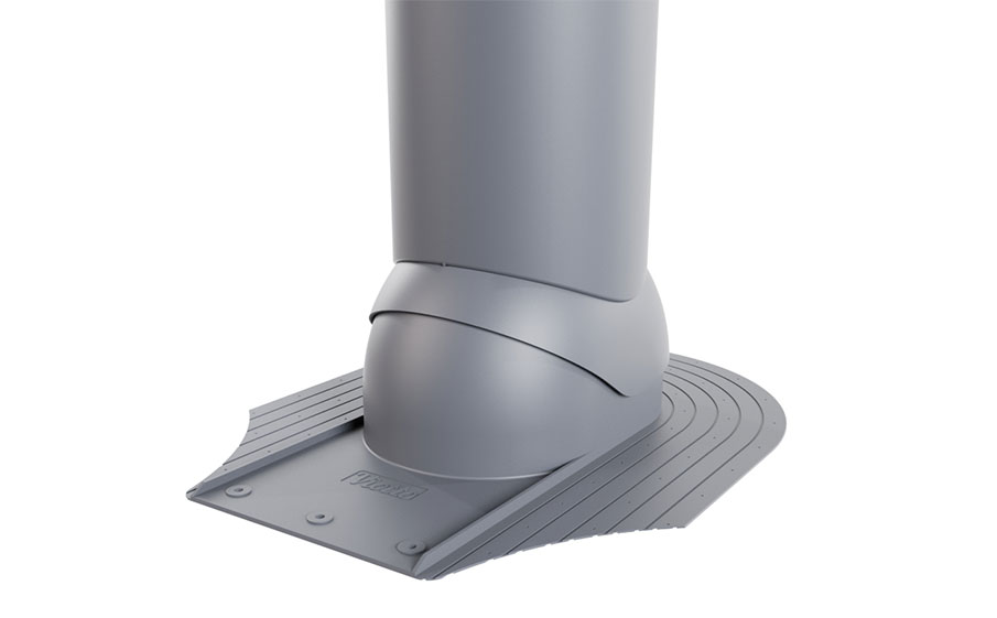 Труба вентиляционная Viotto для мягкой кровли при монтаже d=150 мм утепленная, RAL 7024 графит