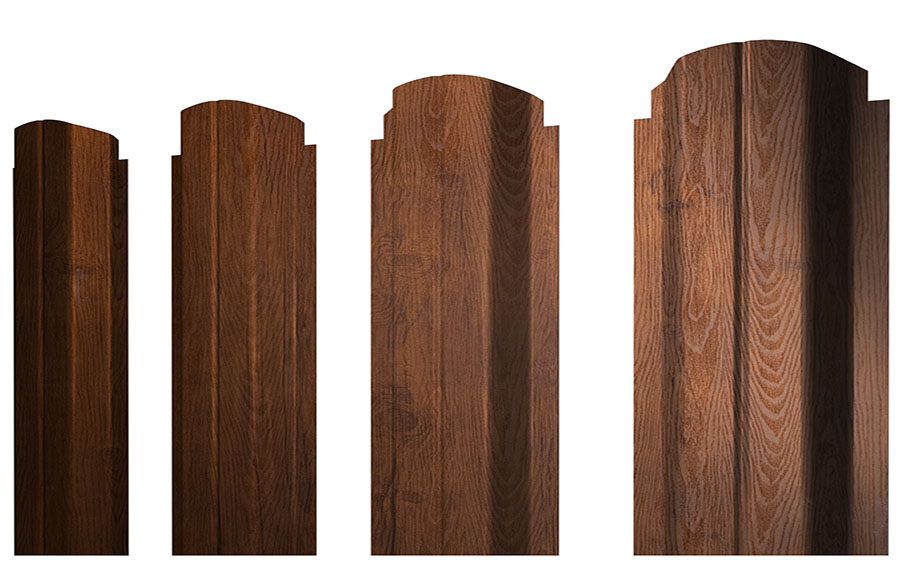 Штакетник П-образный А фигурный 0,45 Print Premium Golden Wood Fresh