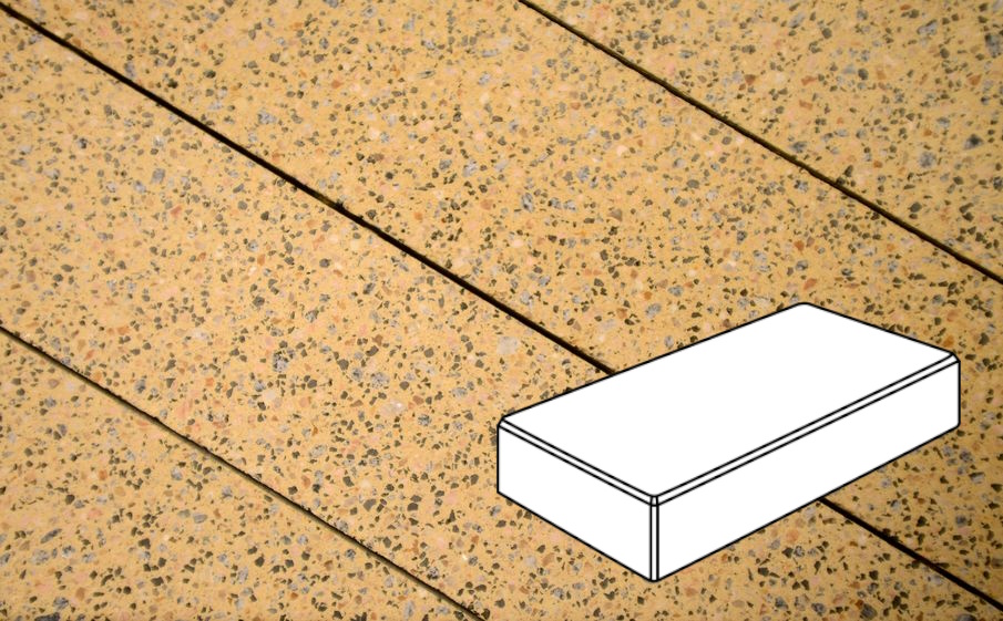 Плитка тротуарная Готика, Granite FINO, Картано В.3.П.8, Жельтау, 300*150*80 мм