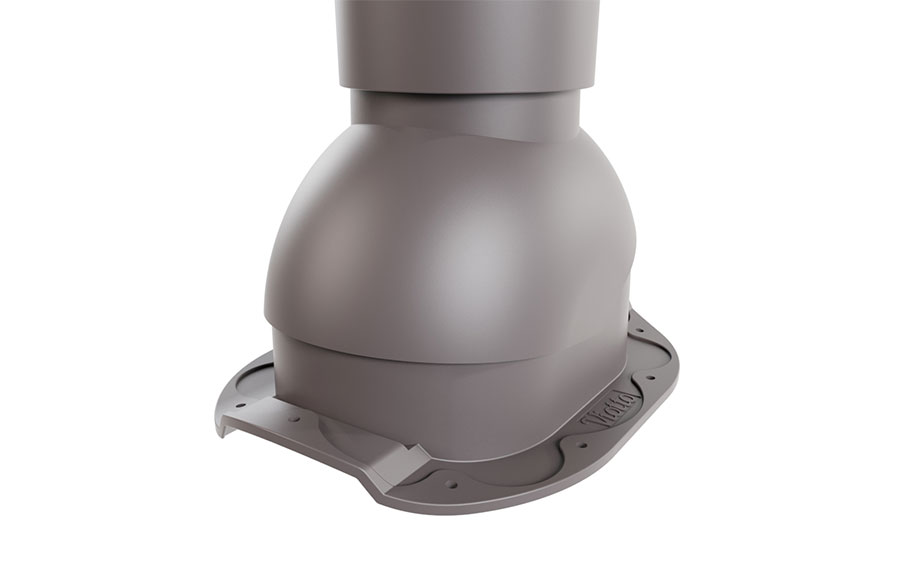 Труба вентиляционная Viotto для металлочерепицы Адаманте d=110 мм неутепленная, RAL 8019 серо-коричневый