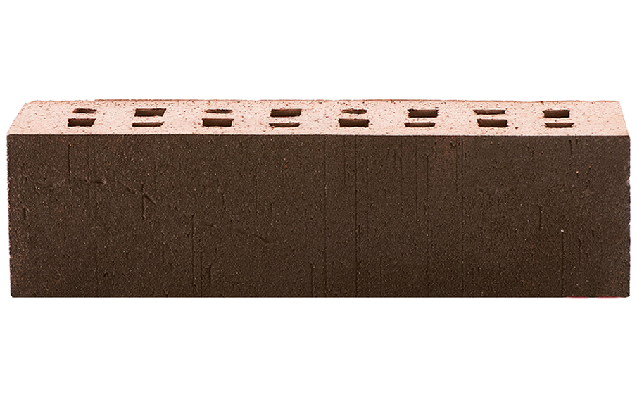 Кирпич клинкерный ЛСР Лиссабон темно-красный с черным песком винтаж, 250*85*65 мм