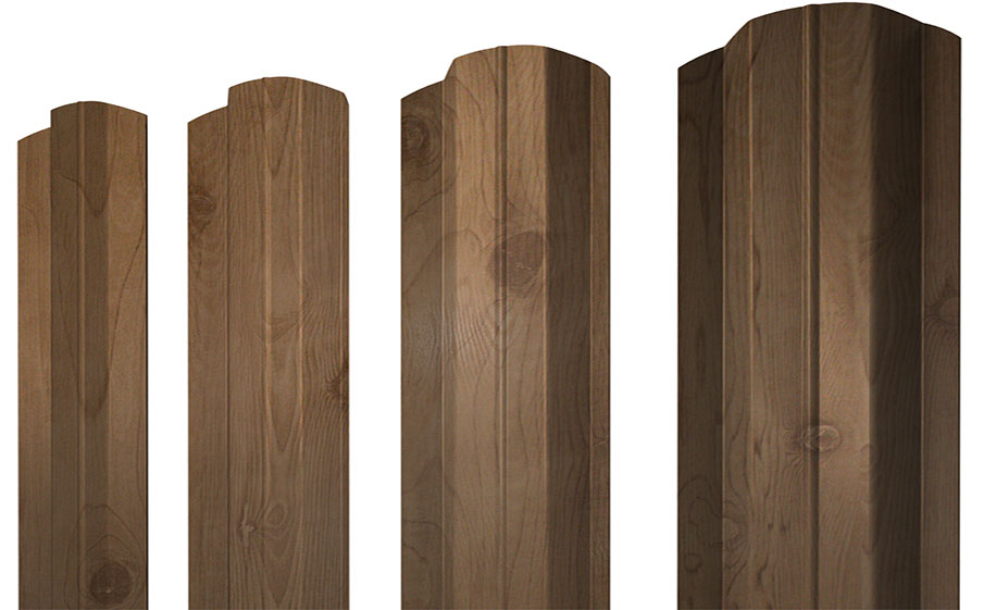 Штакетник М-образный B фигурный 0,45 Print Premium Pine Wood Fresh