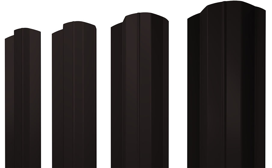 Штакетник М-образный В фигурный Drap TX  RAL 9005 черный