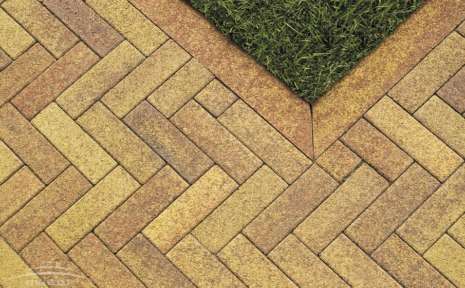 Плитка тротуарная Паркет Б.16.Псм.8 искусственный камень степняк, комплект 6 шт, толщина 80 мм