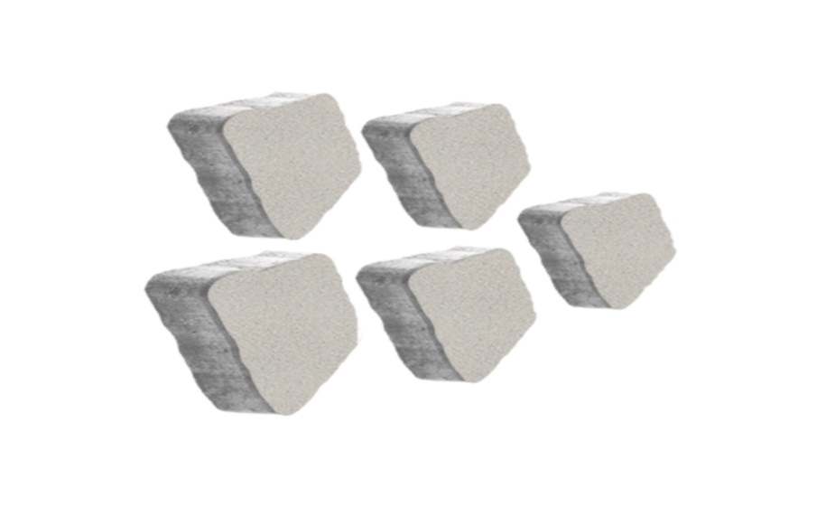 Плитка тротуарная Антик А.3.А.4 гранит белый, комплект 5 шт, толщина 40 мм