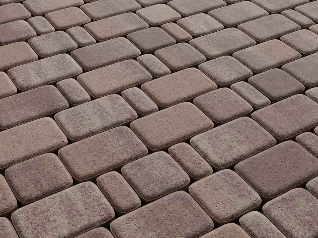 Плитка тротуарная Классико Б.4.КО.6 листопад гладкий хаски, комплект 3 шт, толщина 60 мм