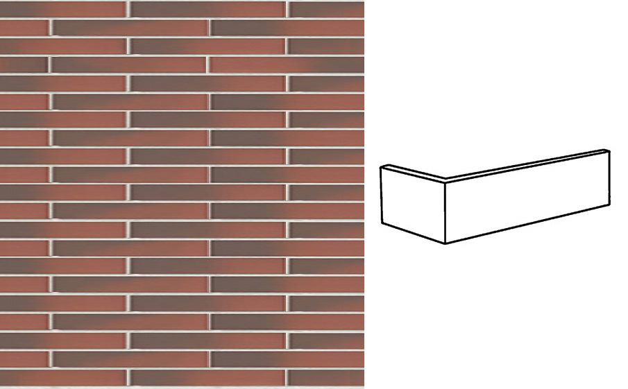 Клинкерная плитка угловая King Klinker Dream House 05 The secret garden, 490*52*14 мм