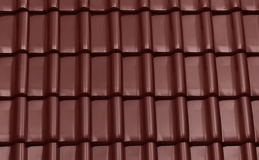 Керамическая черепица рядовая TONDACH Samba 11 (Sensaton 11), Red glazed