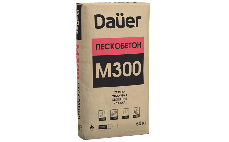 Сухая смесь Dauer пескобетон М-300, 50 кг