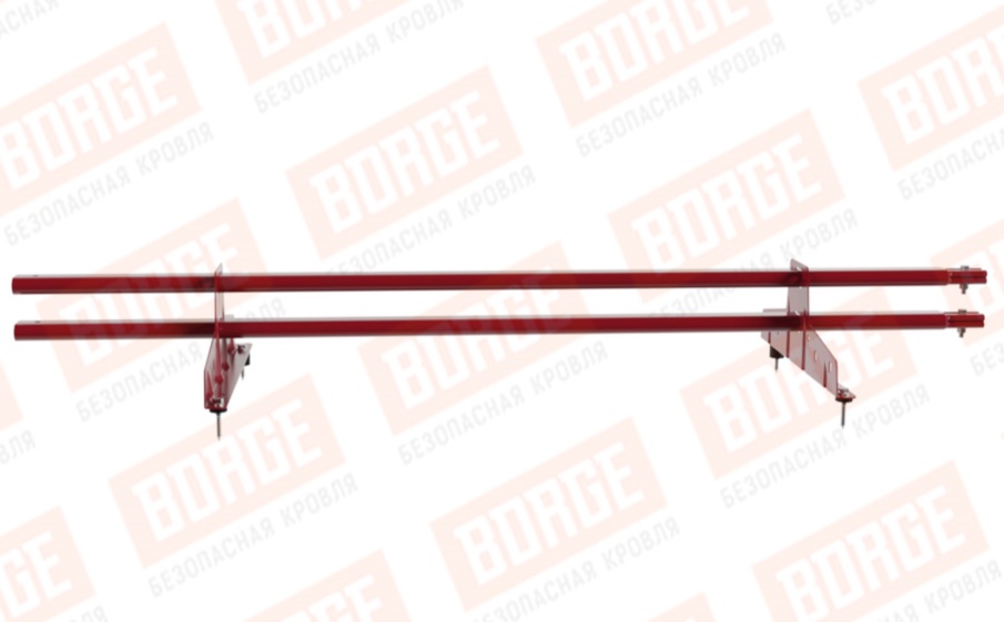 Снегозадержатель трубчатый Borge для кровли из металлочерепицы, профнастила, материалов на основе битума оцинкованный RAL 3003, 1,5 м