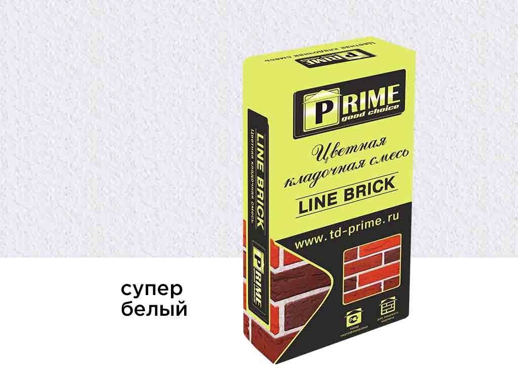 Цветная кладочная смесь Prime LineBrick Wasser супер белый, 25 кг