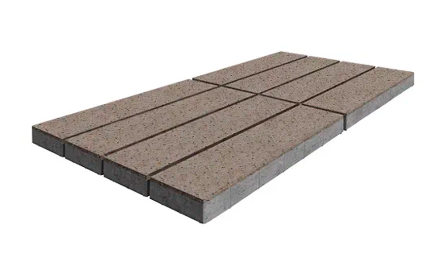 Плитка тротуарная SteinRus Гранада Б.7.П.8, Backwash, Грейзен, 600*200*80 мм