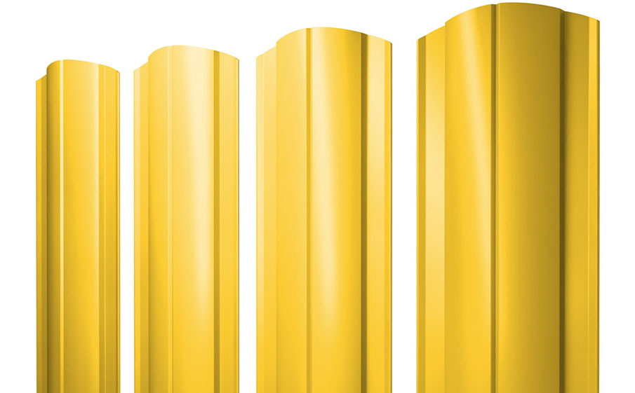 Штакетник Круглый фигурный 0,45 PE RAL 1018 цинково-желтый