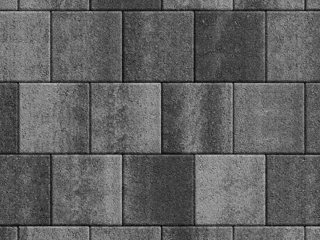 Плитка тротуарная Квадрат А.2.К.4 листопад гранит антрацит, 200*200*40 мм