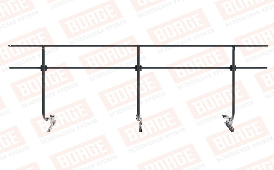 Кровельное ограждение Borge для фальцевой кровли оцинкованное RAL 7016, 300*90 см