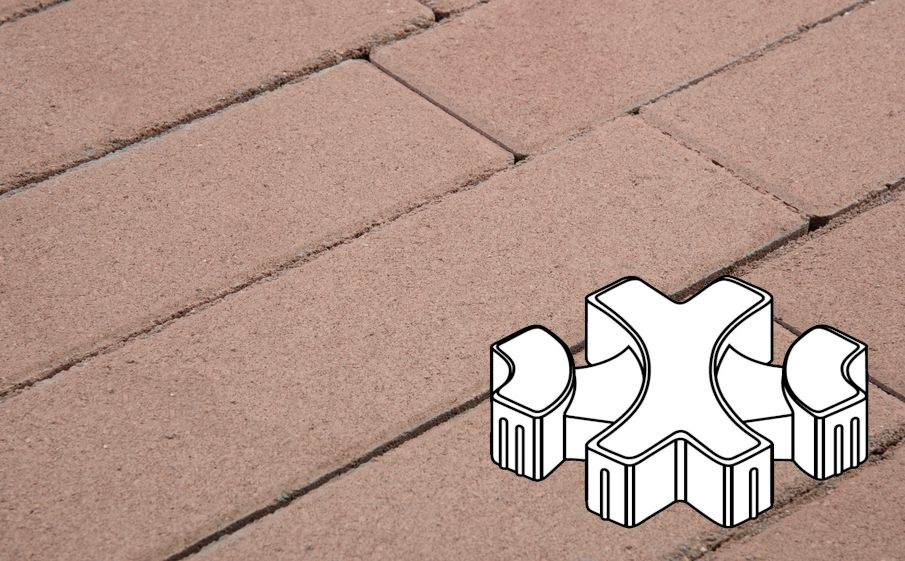 Плитка тротуарная Готика Profi, Эко-фантазия Б.3.ГР.8, коричневый, частичный прокрас, б/ц, 300*300*80 мм