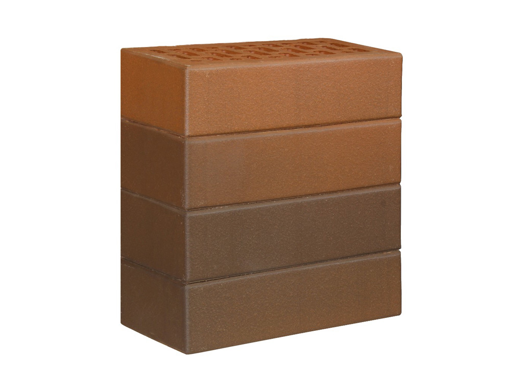 Кирпич облицовочный пустотелый ЛСР, красный флэш ультра, гладкий, 250*120*65 мм