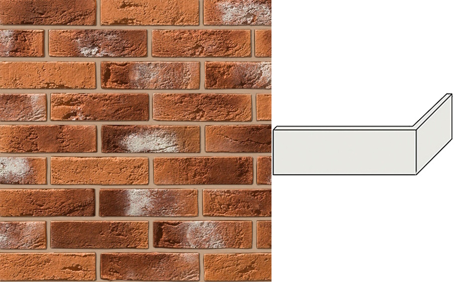 Декоративный кирпич Leonardo Stone угловой элемент Бремен 191/80*65*11 мм 490