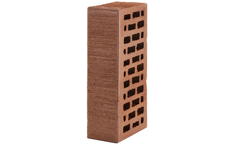Кирпич облицовочный ЛСР коричневый тростник, утолщенные стенки, М175, 250*120*65 мм