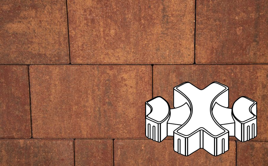 Плитка тротуарная Готика Natur, Эко-фантазия Б.3.ГР.8, Вернисаж, 300*300*80 мм