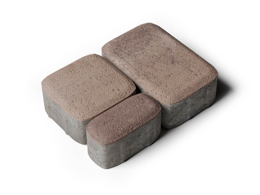 Плитка тротуарная Классико Б.4.КО.6 листопад гладкий хаски, комплект 3 шт, толщина 60 мм