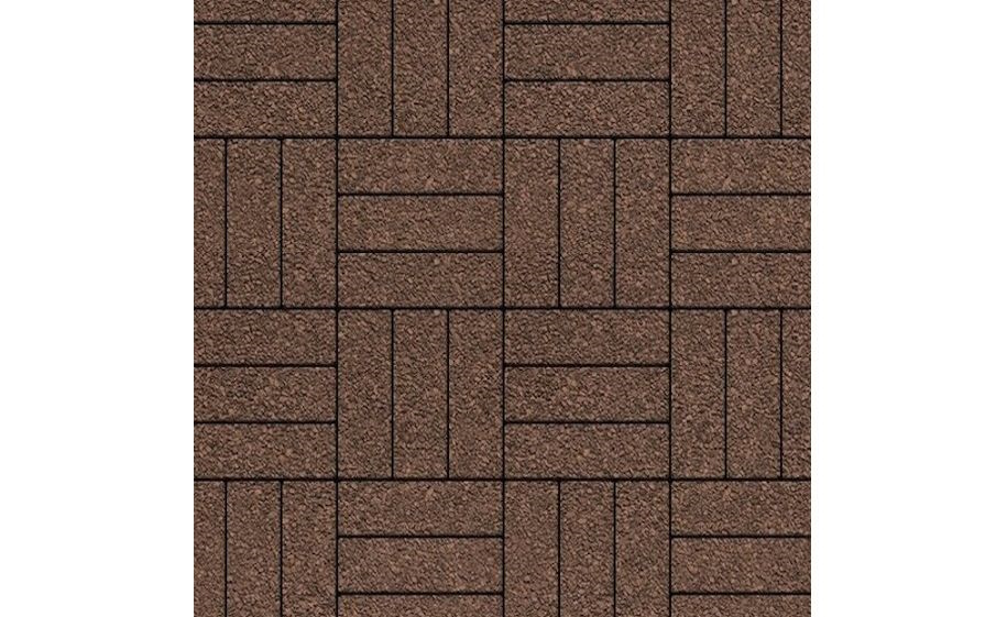 Плитка тротуарная SteinRus Паркет Б.2.П.6, Native, коричневый, 210*70*60 мм